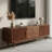 Modern Tv Stand For 75-Inch Tv, 66.9" Media Console With 2 Cabinets & 2 Drawers, Mid-Century Tv Stand For Living Room, Bedroom – Walnut Color-108467513-108467510