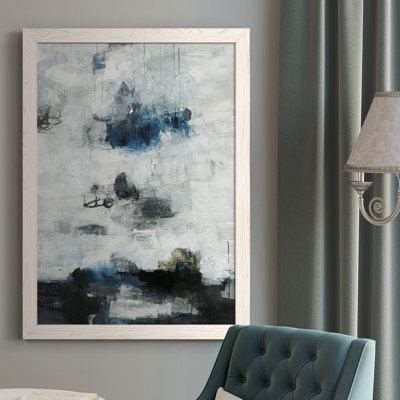 Noir et bleu - reproduction d'un seul cadre photo sur toile