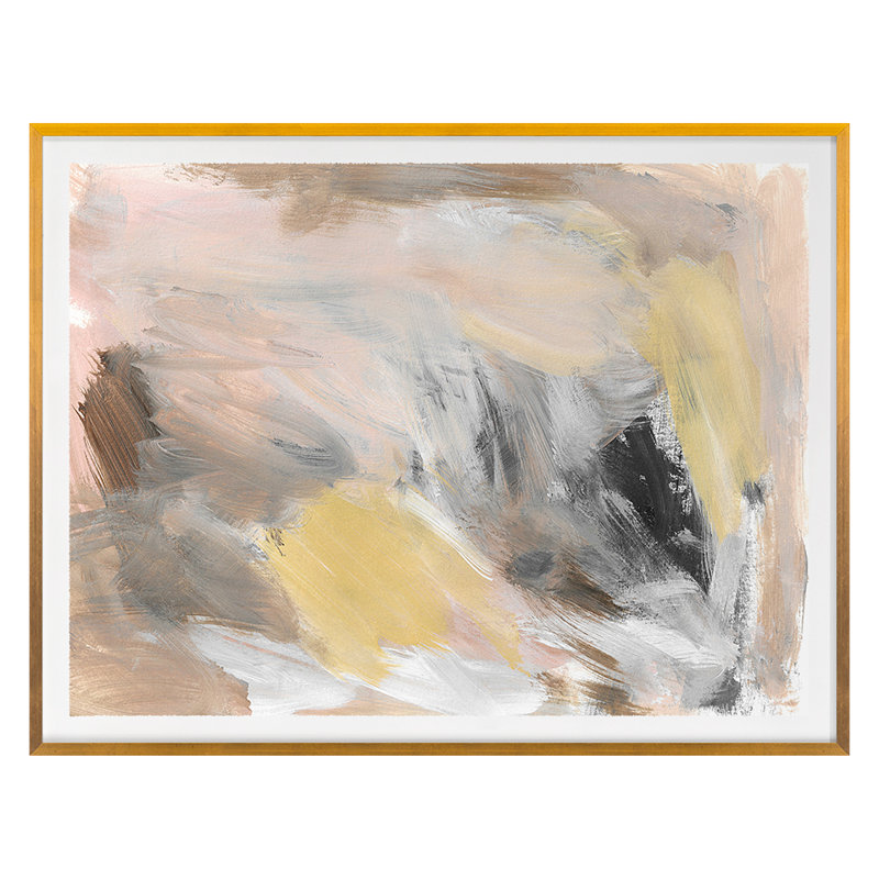 Peach Bliss Print by Hope Bainbridge, Gold Framed, 37" H x 48" W