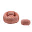 Fauteuil à billes rose de loisirs simple, coussin de haute qualité, tissu indépendant et chenille, mousse à mémoire de forme véritable, sac rond facile à installer sans assemblage