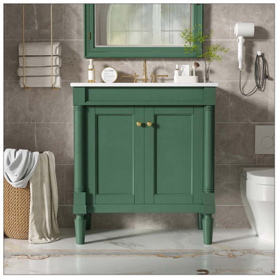 Meuble-lavabo 30 po avec lavabo en céramique