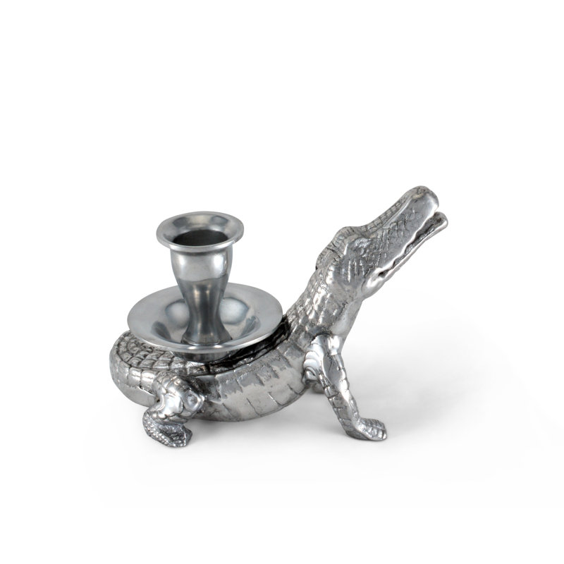 Alligator 4.25'' H Metal Tabletop Candlestick