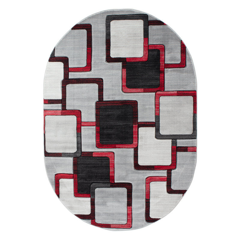 Adonia Geometric Indoor Rug, Oval 5'2" x 7'5"