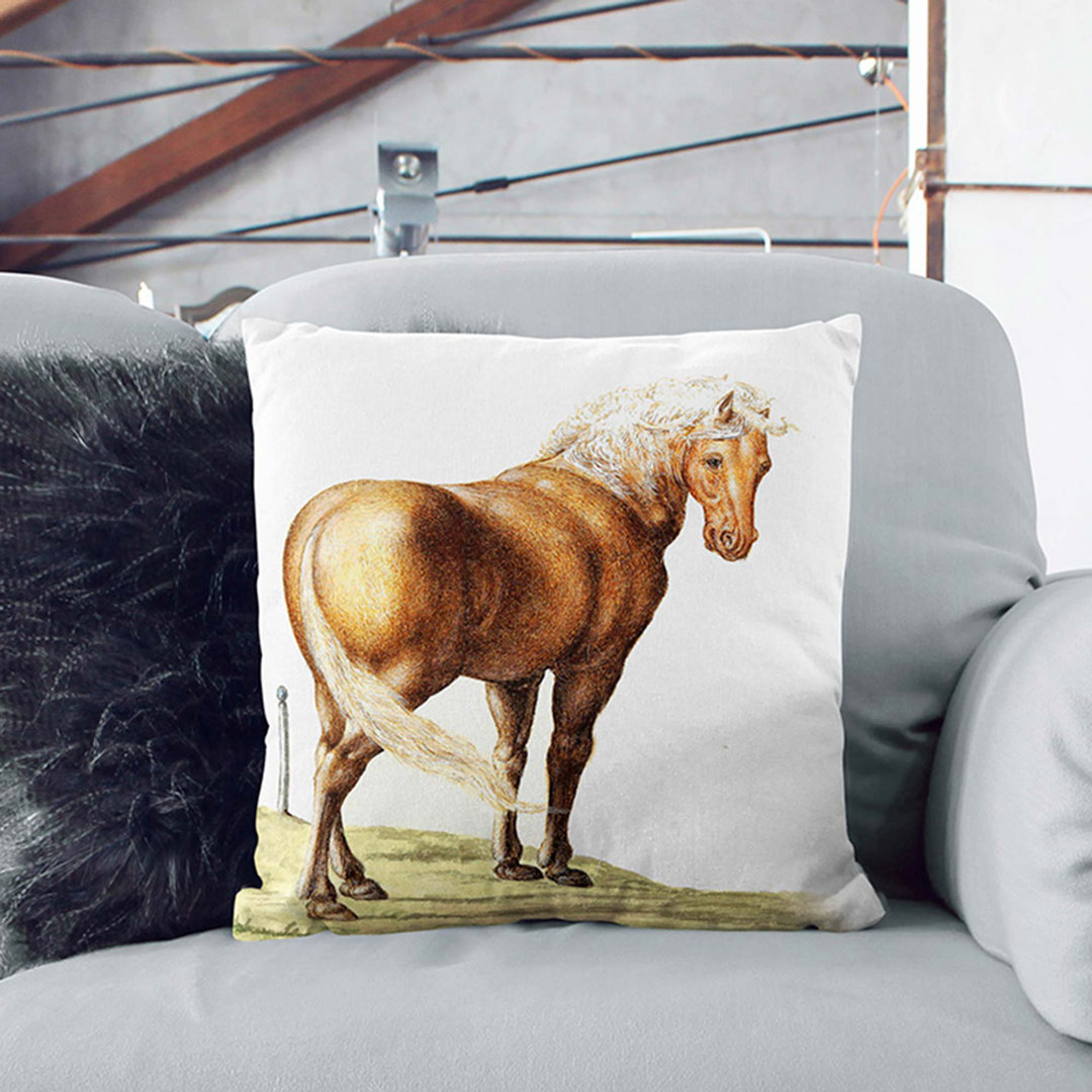 Horse by A.B. De Boodt Cushion with Filling