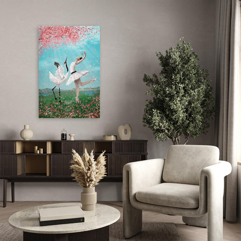 Danse comme aucun autre - Art figuratif surréalisme urbain et pop, H 36 po x l 24 po