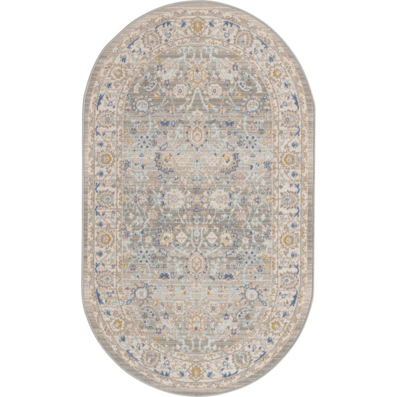 Lunnelle Oriental Indoor Rug, Oval 3' x 5'3"