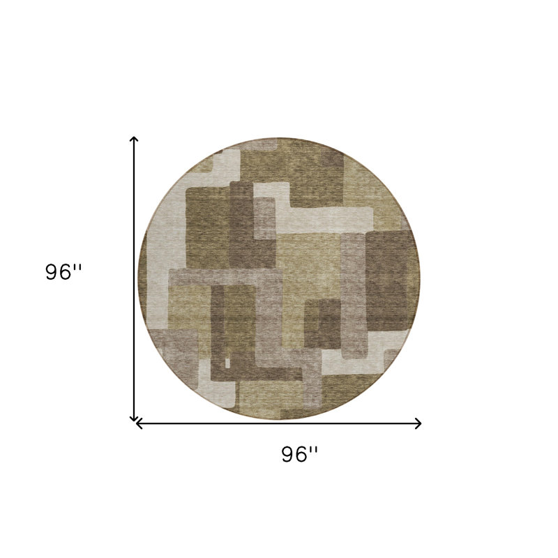 Tapis beige rond 8 po