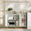 Sideboard, Bathroom Storage Cabinet, Freestanding Bathroom Cabinet with Two Doors, Adjustable Shelves, 100 x 35 x 75 cm
