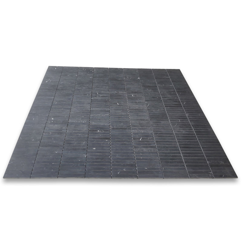 0.59" x 4" Marble Grid Mosaic Wall & Floor Tile