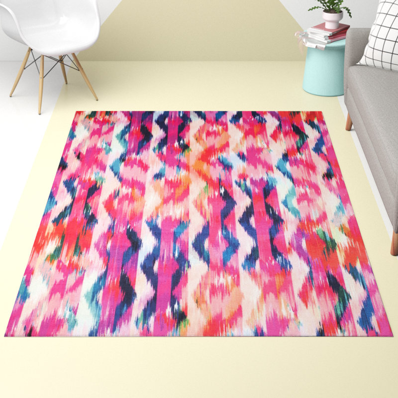 Daytona Performance Machine Washable Chevron Rug, Rectangle 4' x 6'