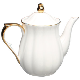 Grace's Tea Ware White Scallop 40 oz. Teapot