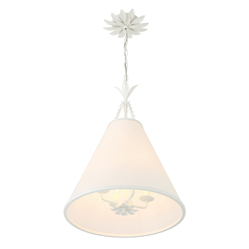 Luminaire suspendu mat 4 lumières Taliaferro, Blanc