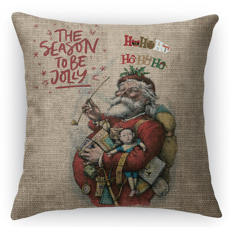 Coussin décoratif intérieur / extérieur Santa Claus, 26 po x 26 po