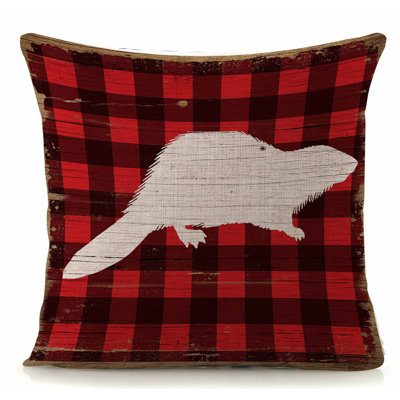 Plaid Linen Throw Pillow
