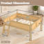 Lit mezzanine en bois avec barrières de sécurité, échelle et tablette de chevet-1394932076-1394932078