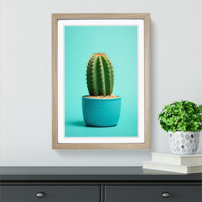 Cactus Minimalism Art - Framed Print