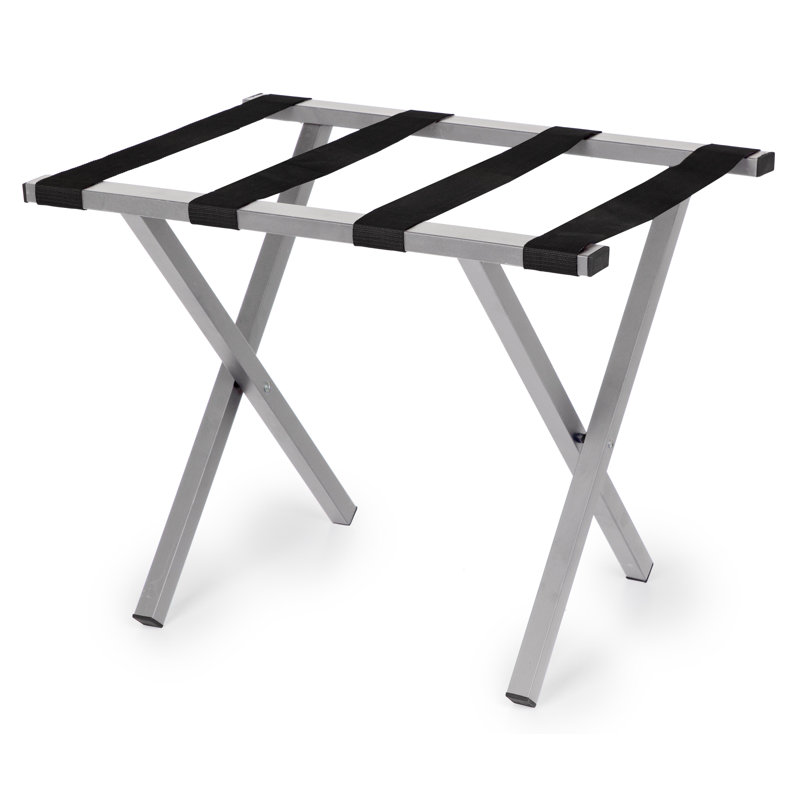 Folding Luggage Rack, Brown, 20" H x 19" W x 17" D