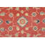 Tapis rouge en laine noué à la main de conception unique 3 pi 4 po x 4 pi 11 po