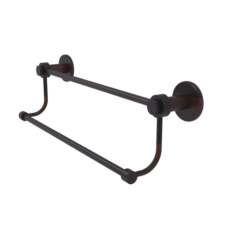 Barre à serviettes murale double standard, Blanc mat