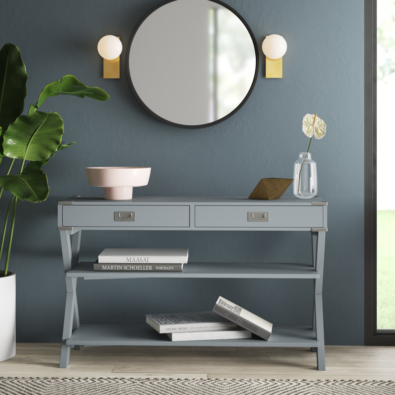 Atticus 48'' Console Table, Frost Gray