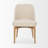 Bacco Curved Back Oatmeal Fabric Dining Side Chair-953140469
