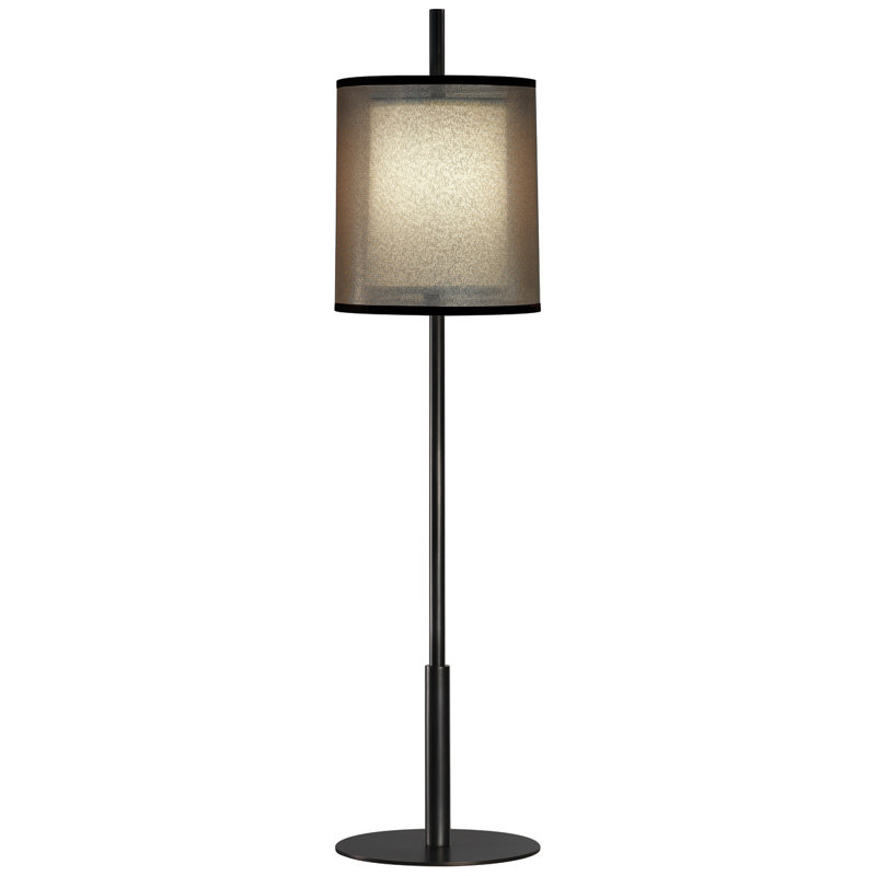 Echo Buffet Table Lamp, Deep Patina Bronze, Bronze Transparent/Ascot White