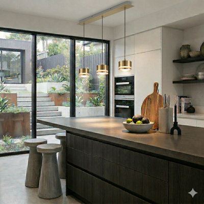 Barnsdall 3 - Light Kitchen Island Pendant