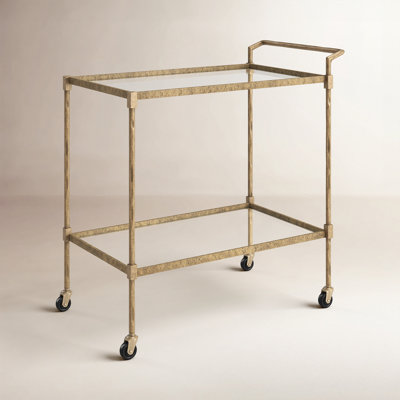Claudia Metal And Glass Bar Cart