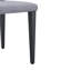  Chaises de salle à manger en lin et coton avec pieds noirs, ensemble de 2 rembourrés confortables pour salle à manger, gris-1659349803