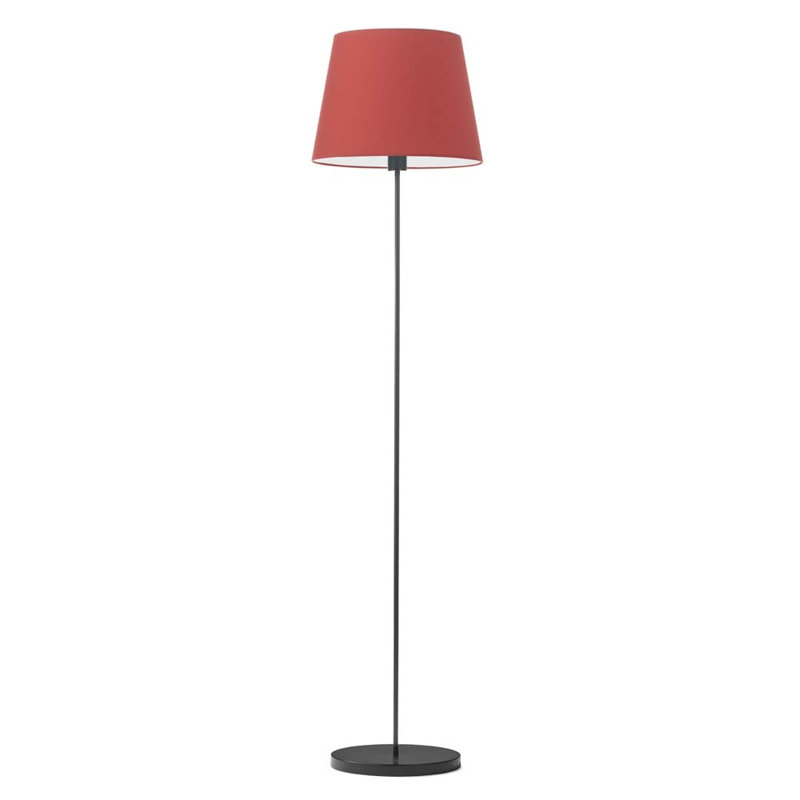 Artimus 162.5cm Traditional Floor Lamp, Red, Black