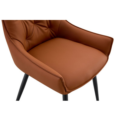 Pu Leather Dining Chair - Waterproof Scratch-Resistant, High-Resilience Foam Cushion