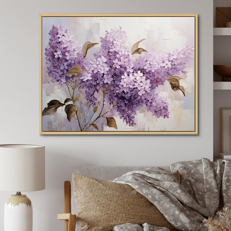 Pastel Lilac Dreams II - reproduction sur toile, Cadre photo blanc, H 12 po x l 20 po
