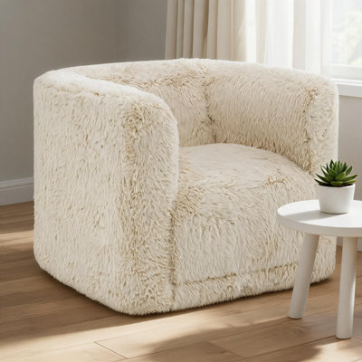 Idéal pour la détente dans le salon et la chambre à coucher | Fauteuil d'appoint pivotant rembourré en tissu de luxe