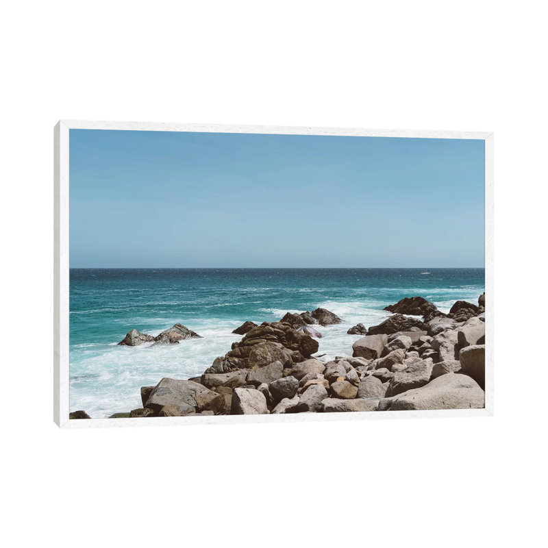 Cabo Boat III by Bethany Young - Print on Canvas, White Framed, 45.72cm H x 66.04cm W x 3.81cm D