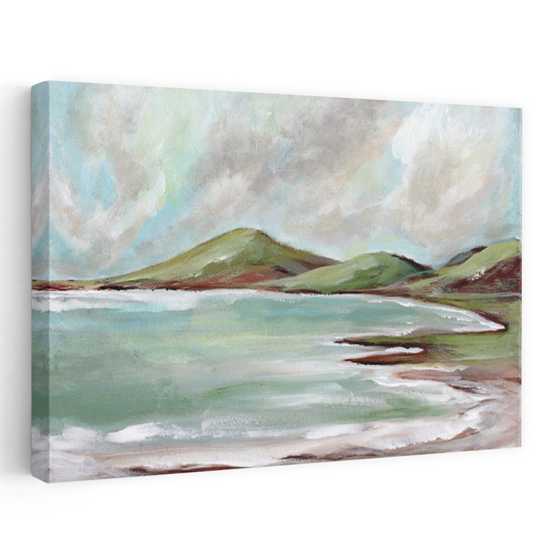 Paysage côtier abstrait Hills by the Sea, H 24 po x l 16 po