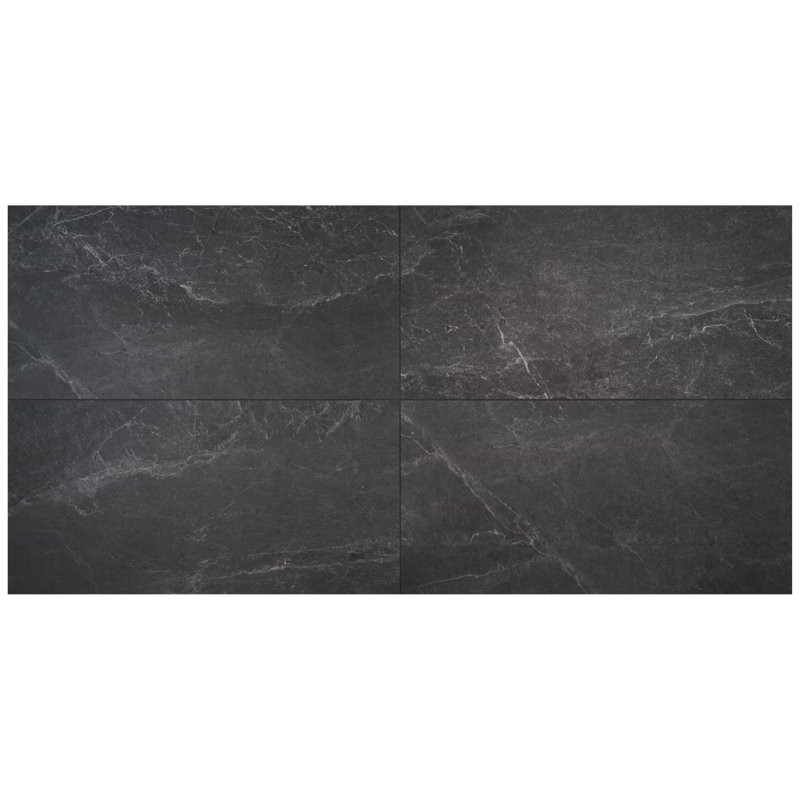 ZenTech 24x48 Matte Porcelain Tile, Graphite Gray