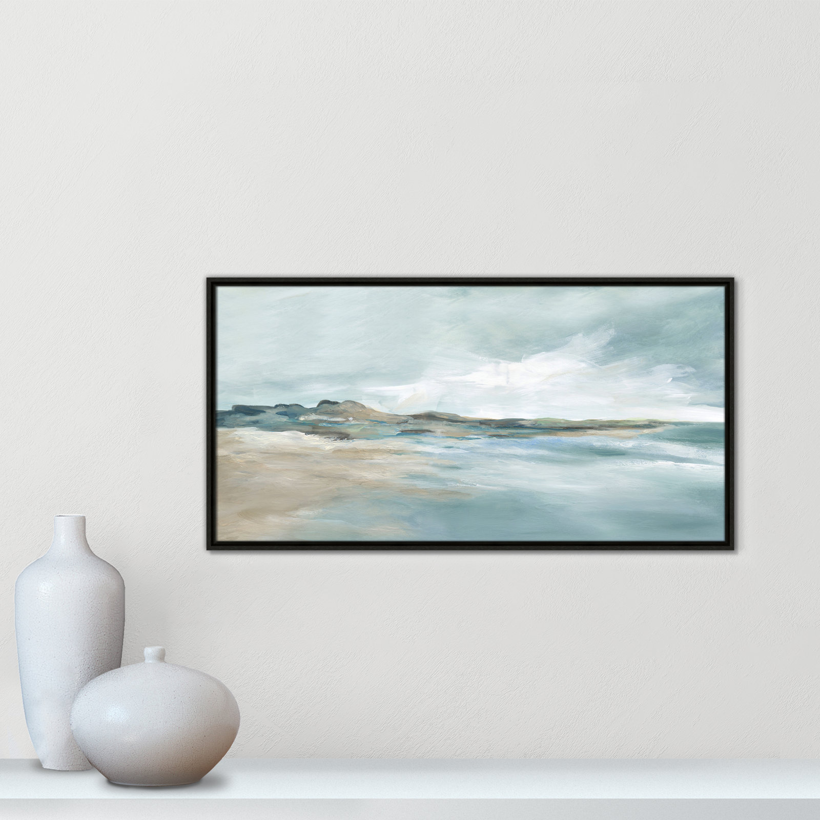 Coralie "Sandpoint" Print by Carol Robinson, 19.5" H x 37.5" W, Espresso