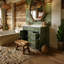 Meuble-lavabo sur pied 36 po avec colonne et armoire de rangement Mid-Century-23045661