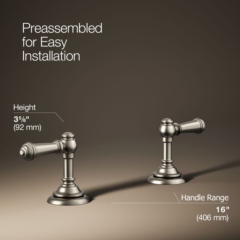 Artifacts® Bathroom Sink Lever Handles, Vibrant Brushed Nickel