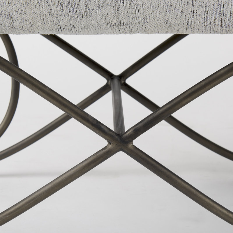Banc rembourré Marna, Gris foncé