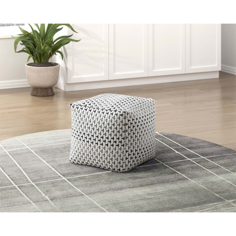 Pouf carré en tissu d'ameublement en tissu jacquard moderne, repose-pieds, repose-pieds antidérapant, fauteuil à billes, repose-pieds 1pc