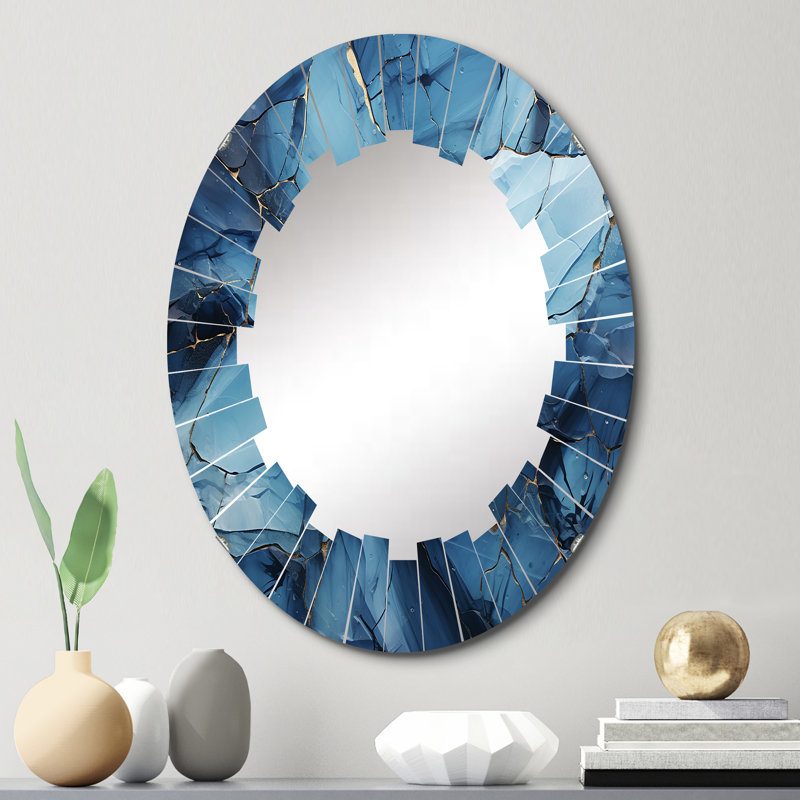 Shadriss - Miroir mural paysager ovale, 30 po x 20 po