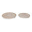 La Boheme Round Solid Wood Geometric Platter