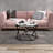 Hexagonal Coffee Table, Cocktail Table, Marble Top With Steel Frame, White