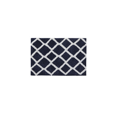 Tapis de bain réversible en microfibre touffetée à poils longs