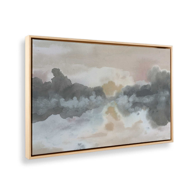 «Moody Horizon Mist I» par June Erica Vess, reproduction d'art sur toile, H 36 po x l 48 po, Tanné
