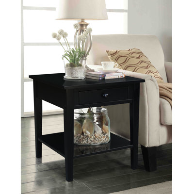 Tillar Solid Wood End Table with Storage