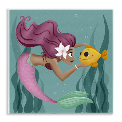 «Mermaid & Fish Friends», plaque murale par Sarah Hickman