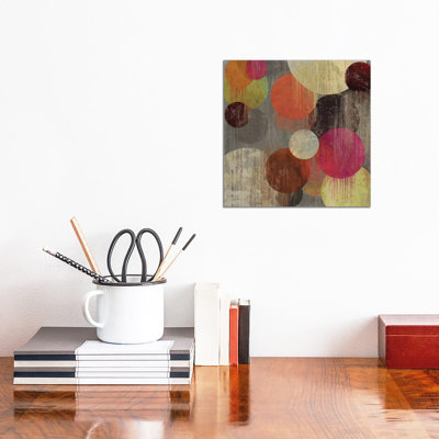 Magenta Bubbles II by Tom Reeves - Wrapped Canvas Painting