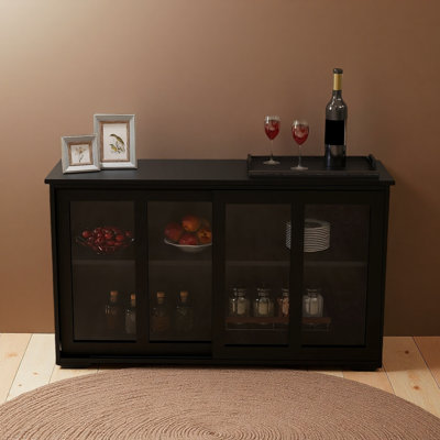 Buffet de 41,93 po Odalis, armoire de salle à manger, buffet, crédence avec porte en verre